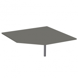 Fünfeck-Verkettungsplatte 90° PREMIUM, Graphit/Silber, BxT 1225x1225 mm