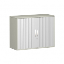 Querrollladenschrank PRO 2 Ordnerhöhen, lichtgrau, BxTxH 1000x425x768 mm