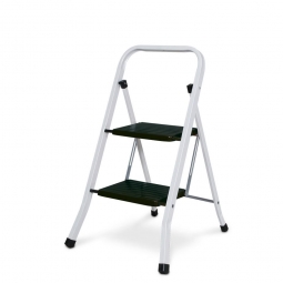 Klapptritt-Leiter aus Stahl mit 2 Stufen, Arbeitshöhe bis 2456 mm, Standhöhe 456 mm, Tragkraft bis 150 kg