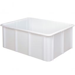 Euro-Schwerlastbehälter, LxBxH 800x600x320 mm, weiß, Boden und Wände geschlossen, Inhalt 120 Liter