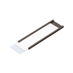 Magnetisches C-Profil, VE = 50 Stück, braun, Zuschnitt BxH 100x40 mm, für die individuelle Beschriftung