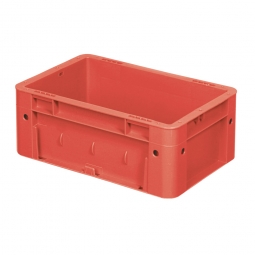 Schwerlastbehälter, geschlossen, PP, LxBxH 300x200x120 mm, 4 Liter, 2 Griffleisten, rot
