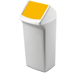 Abfall- und Wertstoffsammler mit Schwingdeckel, BxTxH 366x320x747 mm, 40 Liter, gelb