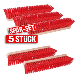 5x Straßenbesen Spar-Set, Länge 600 mm