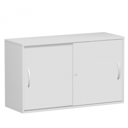 Schiebetürenschrank FLEX, 2OH, lichtgrau, BxTxH 1200x425x720 mm