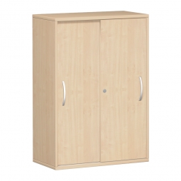 Schiebetürschrank PRO 3 Ordnerhöhen, Ahorn, BxHxT 800x1152x425 mm