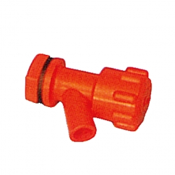 Regulierventil mit 3/4", orange, Gewinde passend für alle Dosierfässer