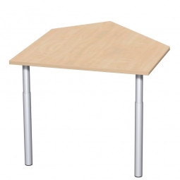 Datenanbautisch PREMIUM rechts, Buche/Silber, BxTxH 1060x1225x680-820 mm, höhenverstellbar