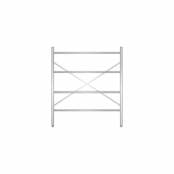 Aluminiumregal mit 4 geschlossenen Regalböden, Stecksystem, BxTxH 1400x500x1600 mm, Nutztiefe 440 mm