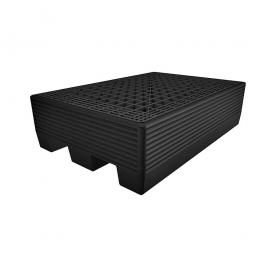 Sicherheitspalette, 220 Liter, schwarz, LxBxH 1260x860x335 mm, Tragkraft: 1500 kg