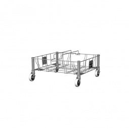 "Slim Jim" Rollwagen aus Edelstahl, zweifach, BxTxH 523x508x228 mm