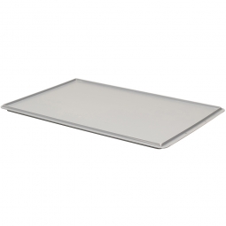 Auflagedeckel für Euro-Stapelbehälter, LxB 600x400 mm, grau