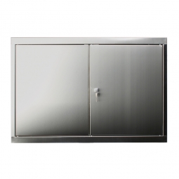 Edelstahl-Hängeschrank, BxTxH 900x320x600 mm, Material V2A-4301, 1 mm stark