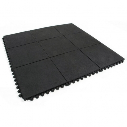 Arbeitsplatzmatte, Oberfläche geschlossen, LxBxH 900x900x16 mm, Nitril-Gummimischung, schwarz