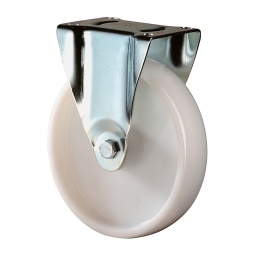 Schwerlast-Bockrolle, Rad-ØxB 100x30 mm, Tragkraft 175 kg, weiß