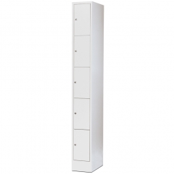 Schließfachschrank mit 5 Fächern übereinander, BxTxH 240x480x1950 mm