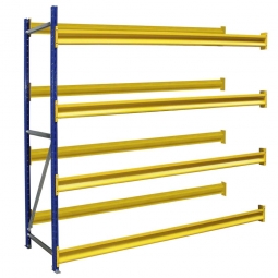 Kommissionier-Anbauregal, Fachbreite 2300 mm, BxTxH 2340x600x2500 mm, Fachlast 900 kg