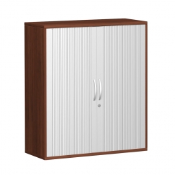 Querrollladenschrank PRO 3 Ordnerhöhen, Nussbaum, BxTxH 1000x425x1152 mm