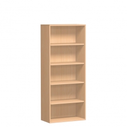 Büroregal PRO, 5 Ordnerhöhen, Buche, BxTxH 1200x425x1920 mm