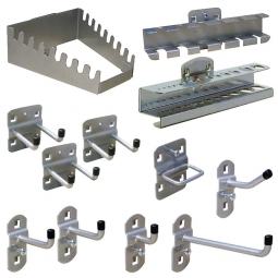 Werkzeughalter-Set für Lochplatten, 12-teilig