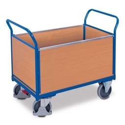 Vierwandwagen mit Holzwänden, LxBxH 1190x700x1015 mm, Tragkraft 500 kg