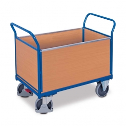 Vierwandwagen mit Holzwänden, LxBxH 1040x500x975 mm, Tragkraft 400 kg