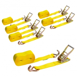 5x Ratschenzurrgurte, Spar-Set, nach EN 12195-2 + GRATIS: 1 Zurrgurt