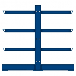 Kragarmregal für doppelseitige Nutzung, mittelschwere Ausführung, BxTxH 3280x1850x2000 mm, Nutztiefe 2x 850 mm, Tragkraft je Fachebene 1200 kg