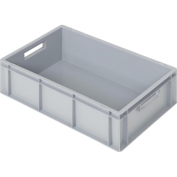 Eurobehälter mit 2 Durchfassgriffen, LxBxH 600x400x170 mm, 32 Liter, grau