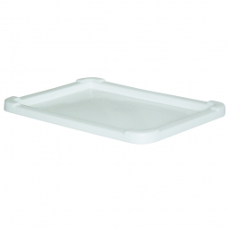Stülpdeckel für Lebensmittel-Großbehälter, weiß, LxB 800x600 mm, Polyethylen-Kunststoff (PE-HD)