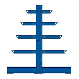 Kragarm-Anbauregal, doppelseitige Ausführung, BxTxH 1000 x 400/600/800/1000/1200 x 2000 mm, Achsmaß 1000 mm