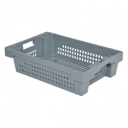 Drehstapelbehälter, LxBxH 600x400x150 mm, 25 Liter, grau