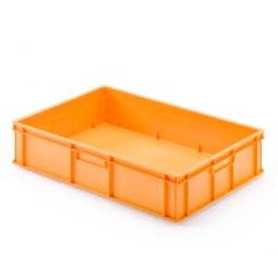 Kuchenblechkasten, PE-HD, LxBxH 655x450x150 mm, Wände und Boden geschlossen, orange