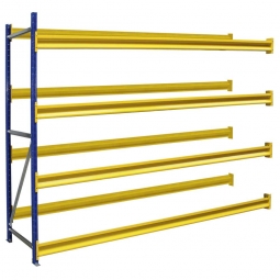 Kommissionier-Anbauregal, Fachbreite 2700 mm, BxTxH 2740x600x2500 mm, Fachlast 700 kg