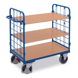 Etagenwagen mit 2 Wänden und 3 Böden, LxBxH 1195x720x1220 mm, Tragkraft 500 kg