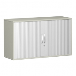 Querrollladenschrank PRO 2 Ordnerhöhen, lichtgrau, BxTxH 1600x425x768 mm