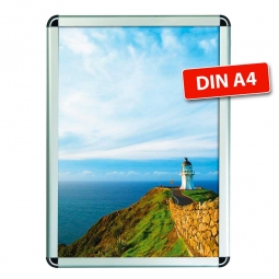 Wechselrahmen-Plakatrahmen, DIN A4, Plakatgröße BxH 210x297 mm, Rahmengröße BxH 240x327 mm