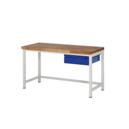 Werkbank, BxTxH 1250x700x840 mm, mit 1 Schublade H 150 mm