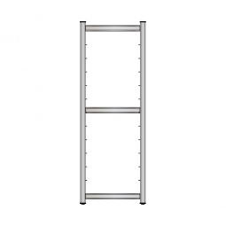 Regalrahmen aus Edelstahl, HxT 2000x600 mm, Feldlast bis 600 kg