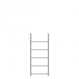 Ordnerregal mit 5 Böden, kunststoffbeschichtet, Schraubsystem, BxTxH 750x300x1850 mm