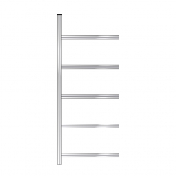 Reifen-Anbauregal mit 5 Reifenebenen, verzinkt, Stecksystem, BxTxH 1210x425x3000 mm