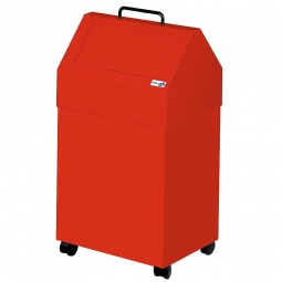 Wertstoffsammler, Inhalt 45 Liter, fahrbar, BxTxH 330x310x710 mm, rot