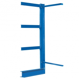 Kragarm-Anbauregal, einseitige Ausführung, BxTxH 1000x740x2000 mm, Nutztiefe 600 mm, Achsmaß 1000 mm