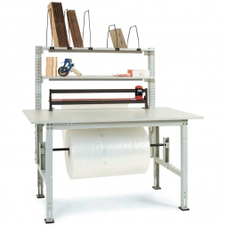 Komplett-Packtisch, lichtgrau, BxTxH 1500x800x760-870 mm