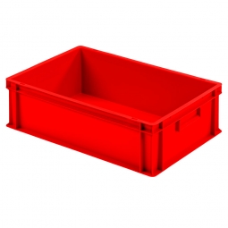 Euro-Geschirrkasten mit 2 Griffleisten, PP, LxBxH 600x400x175 mm, 35 Liter, rot