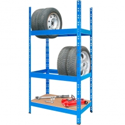 Reifenregal mit 3 Regalebenen, Stecksystem, BxTxH 800x500x1600 mm, geeignet für Reifen bis Ø 680 mm