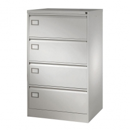 Hängeregistratur-Schrank, 4 Schubladen, 2x DIN A4, BxTxH 790x590x1360 mm, lichtgrau (RAL 7035)