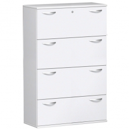 Hängeregistraturschrank PRO, 4OH, weiß, BxTxH 1000x425x1536 mm