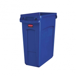 Abfallbehälter "Slim Jim" mit Lüftungskanälen, 60 Liter, blau