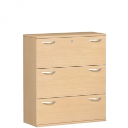 Hängeregistraturschrank PRO, 3OH, Buche, BxTxH 1000x425x1152 mm